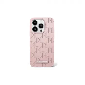 Karl Lagerfeld KLHMP16SPKHPORPP Dėklas Hardcase Hot Stamp MagSafe, skirtas Apple iPhone 16 6,1 colio, rožinis