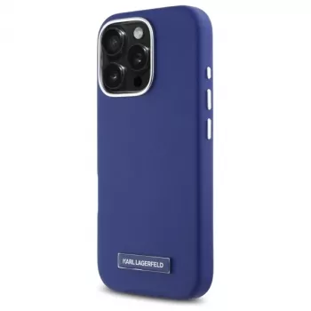 Karl Lagerfeld KLHMP16XPGMSRPB iPhone 16 Pro Max 6.9 Blue Hardcase FW Metal Plate MagSafe