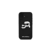 Karl Lagerfeld KLHMP16SSKCHPPLK iPhone 16 6.1 Black Hardcase Silicone Double Heads Print MagSafe
