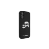 Karl Lagerfeld KLHMP16SSKCHPPLK iPhone 16 6.1 Black Hardcase Silicone Double Heads Print MagSafe