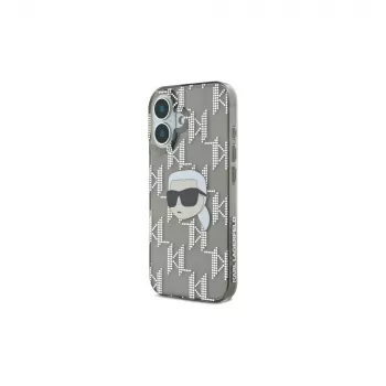 Karl Lagerfeld IML Karl Head Electroplated Case, skirta iPhone 16 (juoda)