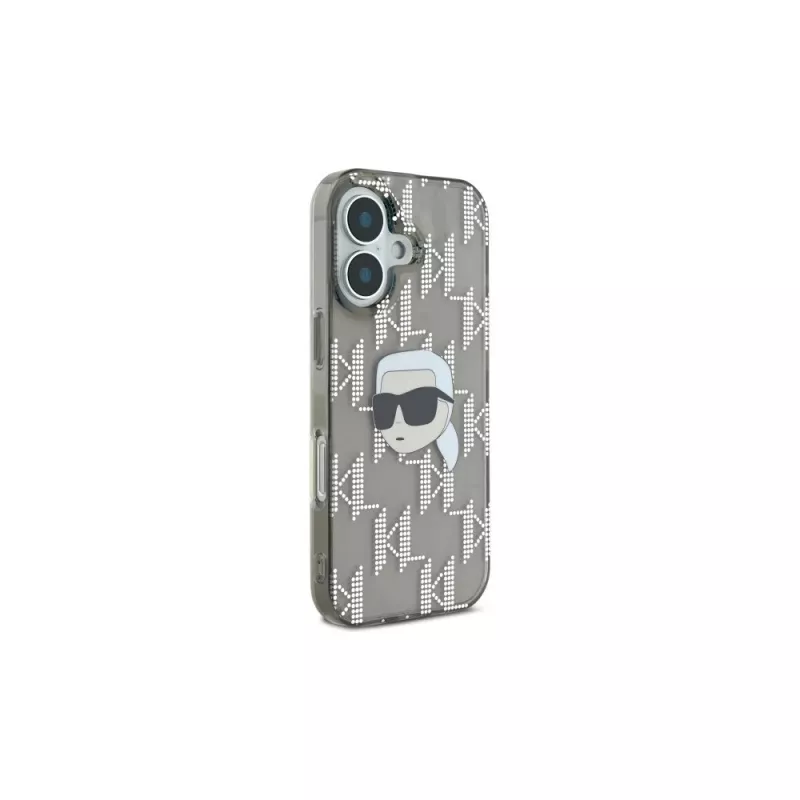 Karl Lagerfeld IML Karl Head Electroplated Case, skirta iPhone 16 (juoda)
