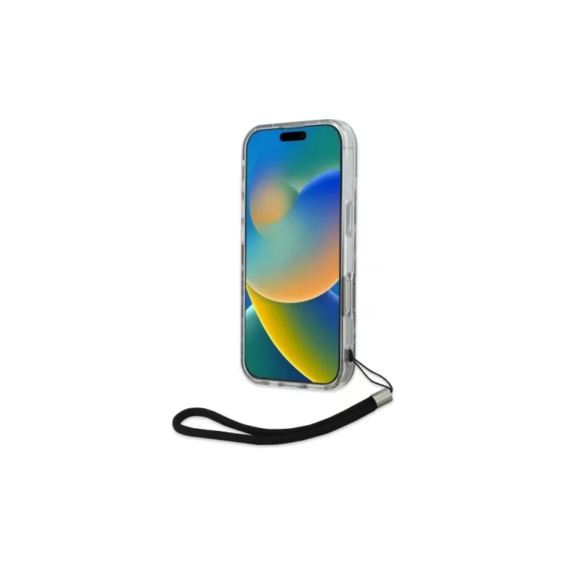 Karl Lagerfeld Zebra With Cord Case, skirta iPhone 16 Pro, violetinė