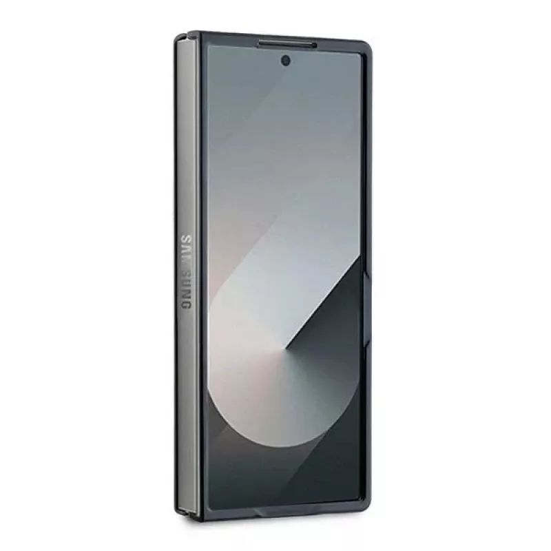 Mercedes-Benz MEHMZFD623RBGVK Odinė medžio imitacijos „MagSafe“ nugarėlė, skirta „Samsung Galaxy Z Fold6“, juoda