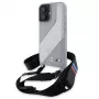BMW BMHCP16S23PSCCG iPhone 16 6,1 inch Grey Hardcase M Edition Carbon Stripe & Strap