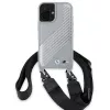 BMW BMHCP16S23PSCCG iPhone 16 6,1 inch Grey Hardcase M Edition Carbon Stripe & Strap