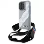 BMW M Edition Carbon Stripe & Strap Hard Case, skirta Apple iPhone 16 Pro 6,3 colio, pilka