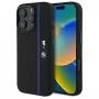 BMW BMHMP16X23SHEB Hardcase Silicone Hexagon Blue Line MagSafe, skirta iPhone 16 Pro Max 6.9, juoda