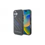 BMW BMHCP16M23HTRAK Hardcase, skirta iPhone 16 Plus 6,7 colio, juoda, Motorsport IML Random Stripes