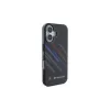 BMW BMHCP16M23HTRAK Hardcase, skirta iPhone 16 Plus 6,7 colio, juoda, Motorsport IML Random Stripes