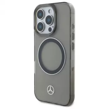 Mercedes-Benz MEHMP16L23HUOSK iPhone 16 Pro 6,3 inch Hardcase su sidabriniu žiedu ir MagSafe – juoda
