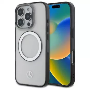 Mercedes-Benz MEHMP16L23HUOKC iPhone 16 Pro 6,3 inch Skaidrus kietas dėklas su spausdintu logotipu ir MagSafe