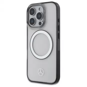 Mercedes-Benz MEHMP16L23HUOKC iPhone 16 Pro 6,3 inch Skaidrus kietas dėklas su spausdintu logotipu ir MagSafe