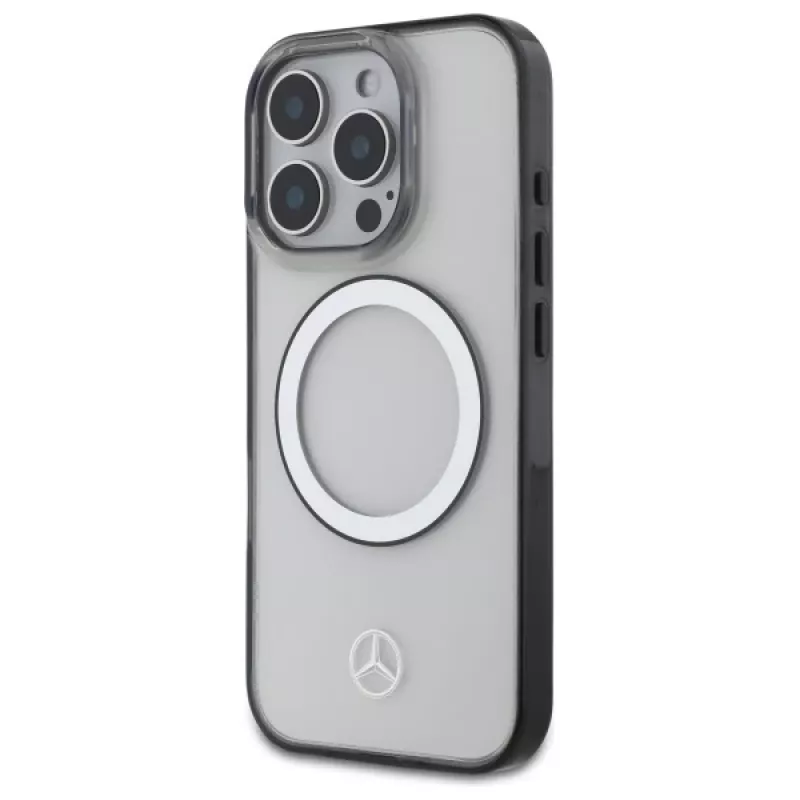 Mercedes-Benz MEHMP16L23HUOKC iPhone 16 Pro 6,3 inch Skaidrus kietas dėklas su spausdintu logotipu ir MagSafe