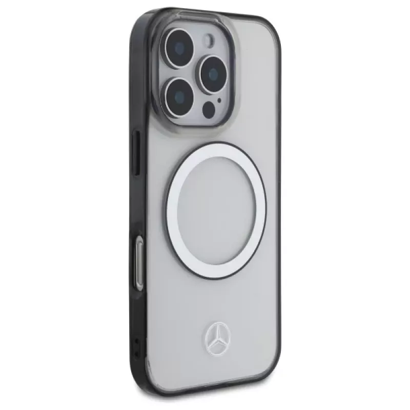 Mercedes-Benz MEHMP16L23HUOKC iPhone 16 Pro 6,3 inch Skaidrus kietas dėklas su spausdintu logotipu ir MagSafe