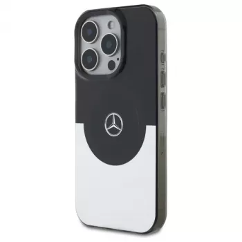 Mercedes-Benz MEHMP16L23HBIGK Hardcase Double Layer BiColor MagSafe, skirta iPhone 16 Pro 6,3 inch, juoda/sidabrinė