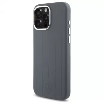 Mercedes-Benz iPhone 16 Pro Max 6,9 inch Hardcase Silicone Grey Vertical Tonal Stripes MagSafe