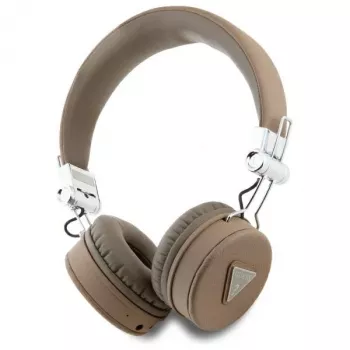 Guess Grained Classic Round Shape Wireless Bluetooth Over-Ear Headphones su ENC, Ruda