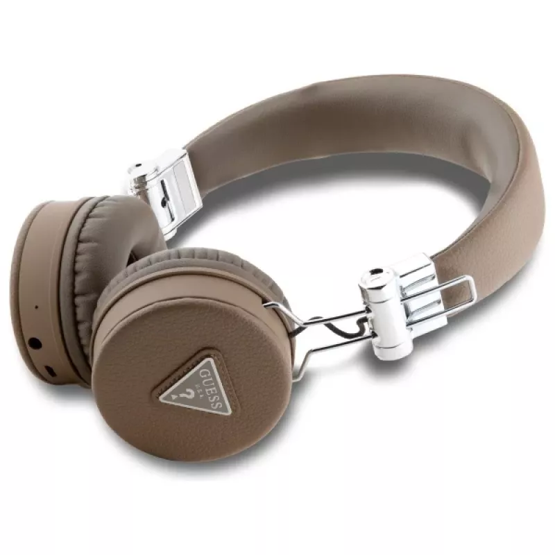 Guess Grained Classic Round Shape Wireless Bluetooth Over-Ear Headphones su ENC, Ruda