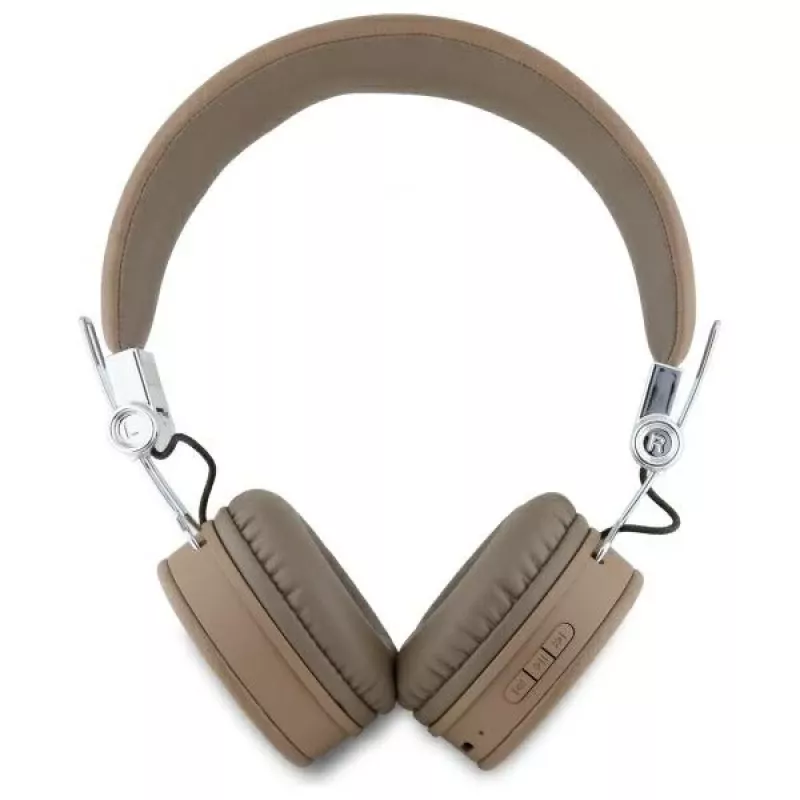 Guess Grained Classic Round Shape Wireless Bluetooth Over-Ear Headphones su ENC, Ruda