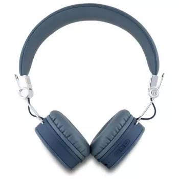 Guess Grained Classic Round Shape Wireless Bluetooth Over-Ear Headphones su ENC (Mėlyna)