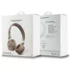 Guess Peony Script Round Shape belaidės ausinės per ausis su ENC, rudos