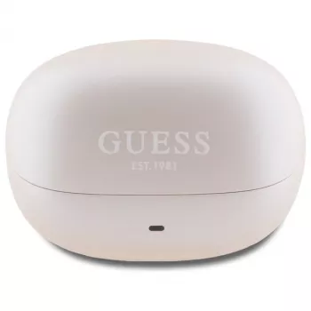 „Guess Capsule Printed Logo“ – belaidės TWS ausinės su ANC ir ENC bei įkrovimo dėklu (rožinė)