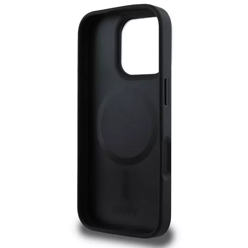 DKNY DKHMP16XPCPVSLK Kietas Dėklas Šachmatų Raštas MagSafe, Skirtas iPhone 16 Pro Max 6.9, Juodas