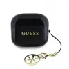 Guess Glossy Effect Printed Classic Logo & Charm TWS Bluetooth Ausinės su Įkrovimo Dėklu (Juodos)