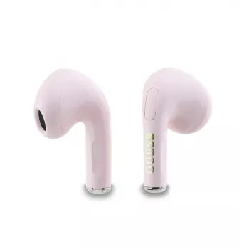 “Guess Glossy Effect Printed Classic Logo & Charm TWS Earbuds” rožiniai