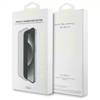 Guess GUTGP16SBOKGCIP iPhone 16 6,1 inch privatumo ekrano apsauga 2.5D Outline – Grūdintas stiklas