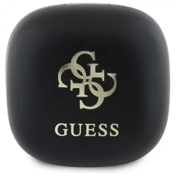 Guess GUTWSJ144ESK True Wireless Stereo Bluetooth Ausinės su Įkrovimo Dėklu, Juodos Iridesceninės su 4G Spausdintu Logotipu