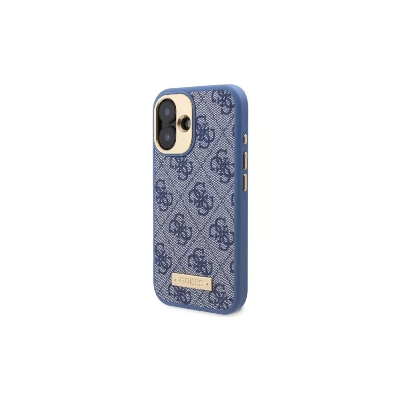 Guess GUHMP16MU4GPRB iPhone 16 Plus 6,7 inch Blue Hardcase 4G Logo Plate MagSafe