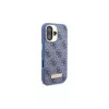 Guess GUHMP16MU4GPRB iPhone 16 Plus 6,7 inch Blue Hardcase 4G Logo Plate MagSafe