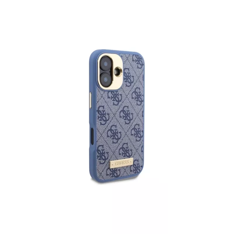 Guess GUHMP16MU4GPRB iPhone 16 Plus 6,7 inch Blue Hardcase 4G Logo Plate MagSafe