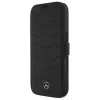 Mercedes-Benz MEBKP16X23RWRSK iPhone 16 Pro Max 6,9 col. Odinis Bookcase Dėklas Bangų Raštu Juodas