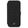 Mercedes-Benz MEBKP16X23RWRSK iPhone 16 Pro Max 6,9 col. Odinis Bookcase Dėklas Bangų Raštu Juodas