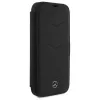 Mercedes-Benz MEBKP16X23RWRSK iPhone 16 Pro Max 6,9 col. Odinis Bookcase Dėklas Bangų Raštu Juodas