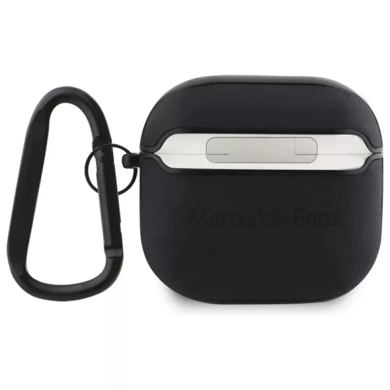 Mercedes-Benz MEA4CSLBK AirPods 4 Dangtelis Juoda Oda Metalinis Logotipas