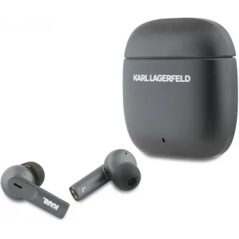KARL LAGERFELD Metal Printed Logo TWS ausinės su ANC/ENC – juodos