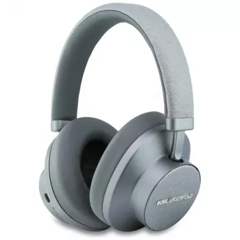 Karl Lagerfeld Saffiano Elongated Bluetooth ANC Ausinės, Pilka