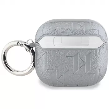 Karl Lagerfeld Monogram Karl Head Dėklas, skirtas AirPods 4 (sidabrinis)
