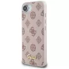 Guess Peony Script Logo MagSafe dėklas, skirtas iPhone 16e / 17e, ruda spalva