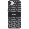 DKNY Repeat Texture Pattern with Tonal Stripe Phone Case, skirta iPhone 16e / 17e, juoda