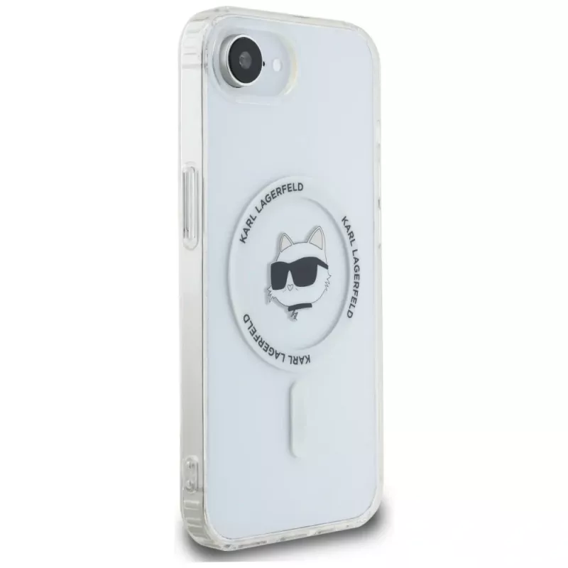 KARL LAGERFELD IML Metal Choupette Head MagSafe Case for iPhone 16e / 17e White