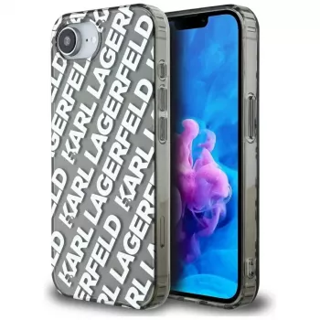 KARL LAGERFELD IML Repeat Logo Dėklas, skirtas Apple iPhone 16e / 17e - Sidabrinis