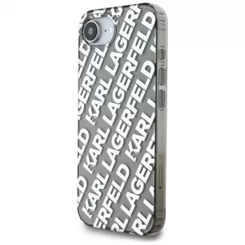 KARL LAGERFELD IML Repeat Logo Dėklas, skirtas Apple iPhone 16e / 17e - Sidabrinis