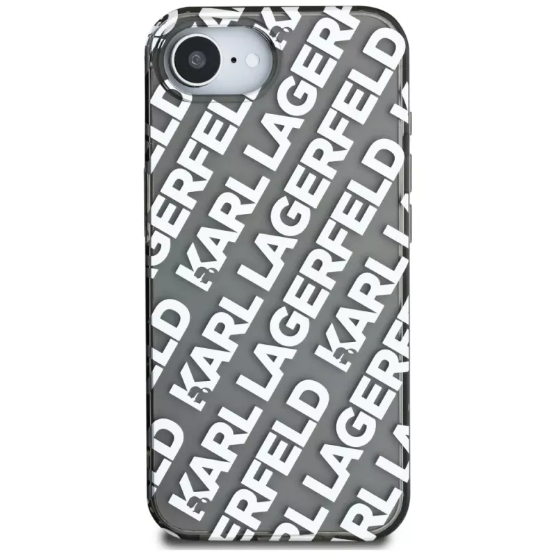 KARL LAGERFELD IML Repeat Logo Dėklas, skirtas Apple iPhone 16e / 17e - Sidabrinis