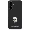 Karl Lagerfeld Fixed Glitter Ikonik Logo Metal Pin Dangtelis Samsung Galaxy A56 5G (Juoda)