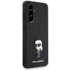 Karl Lagerfeld Fixed Glitter Ikonik Logo Metal Pin Dangtelis Samsung Galaxy A56 5G (Juoda)